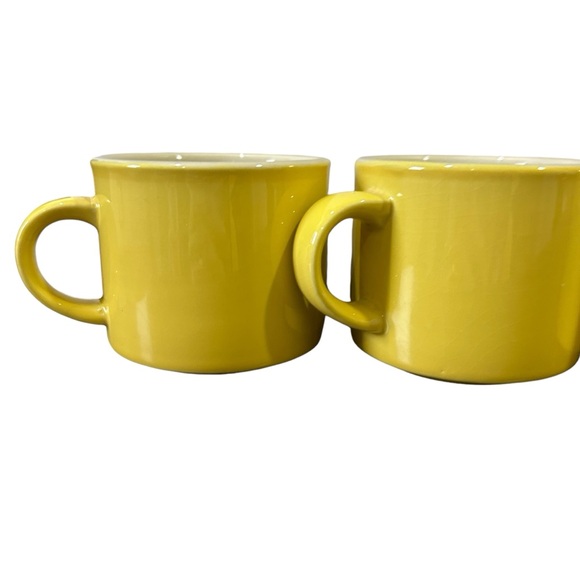 Treasure Chest Vancouver ovenware stoneware espresso mugs coffee set 4 yellow - Picture 2 of 11